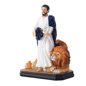 รูปปั้นโซโลมอนและสิงโต6นิ้วรูปปั้นเรซินโซโลมอนรูปปั้นตกแต่งรูปปั้นสิงโตและสิงโตบนฐานของขวัญทางศาสนา - Product Image 6