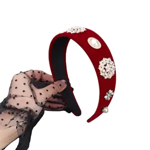 Premium Red Headbands New Wedding Theme Party Fascinators Designer Hairclip Daily Hair Wear for Ladies