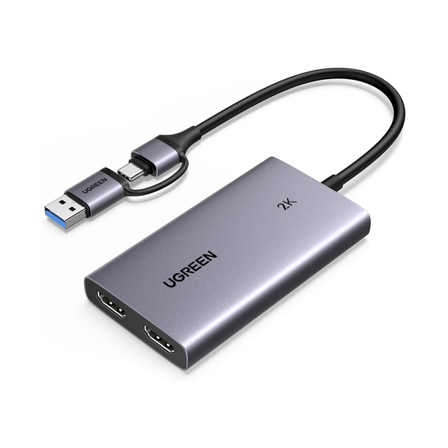 UGREEN 2K30Hz HD-MI Capture Card, 4K30Hz Passthrough Video Capture Card USB 3.0 Full HD 1080P 60FPS with Low Latency