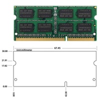 Ordinateur utilisé Pièces de mise à Niveau de Mémoire Ram DDR2 DDR3 2 GO 4GB 8GB 1333 Portable Sodimm 1.35V Memoria Ram DDR3L 8 go 1600mhz pour ordinateur portable
