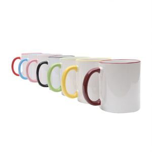 Rim Color Ceramic Coffee <b>Mug</b> 11Oz Professional Grade Blank for Custom Sublimation Logo Printing - Product Image 3