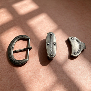 Juego de 3 Hebillas de Cinturón Occidentales Grabadas, de Aleación Antigua, para Cinturones de Cuero DIY y Ropa Vaquera - Product Image 2