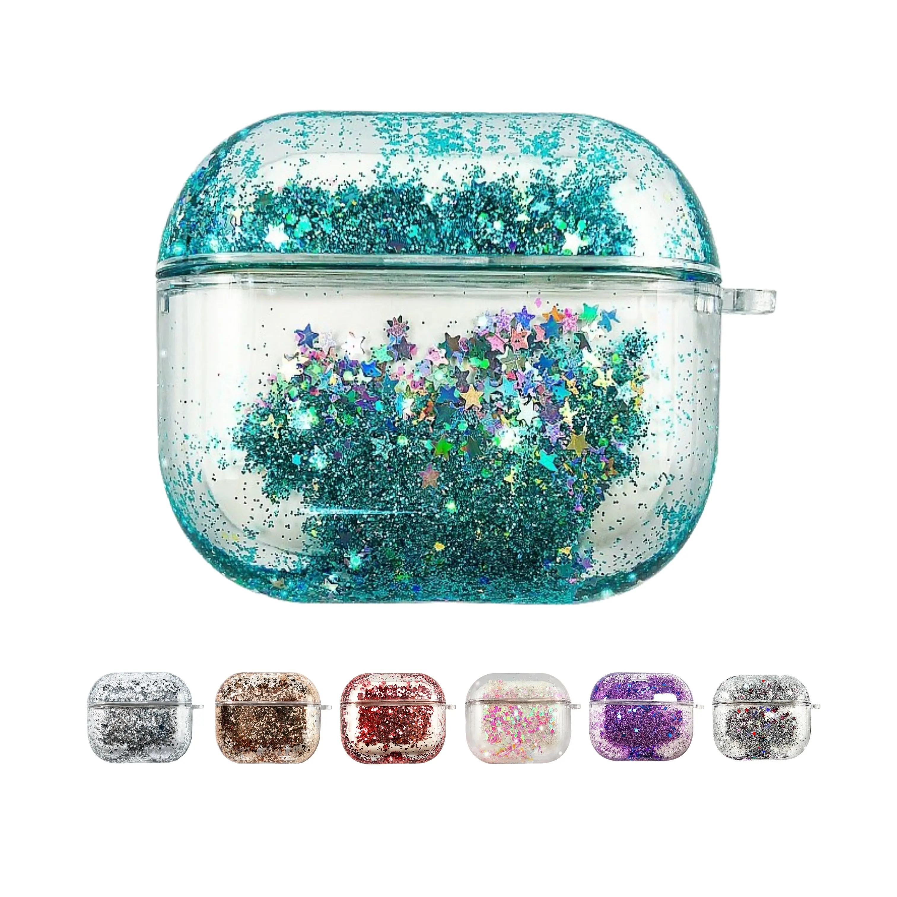 Liquid Sand airpods case for Apple earphone PC case airpod pro with Glitter sand bling air pods 3 case