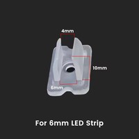 Clips de fixation pour bande LED, connecteurs et accessoires pour la fixation de néons 2835 de 6 mm, 8 mm, 12 mm, 15 mm, 220 V, boucle en plastique COB flexible