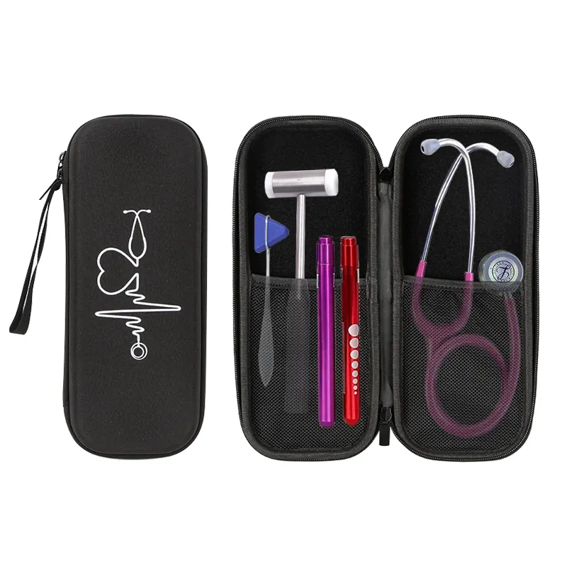 Professional Factory Custom EVA Travelling Hard medical equipment Stethoscope Carrying Case with zipper