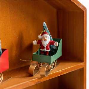 Adorno de árbol de Navidad de arte del hierro de estilo nórdico creativo, superventas, trineo personalizado, decoraciones navideñas decorativas - Product Image 2