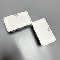 Emballage écologique en boîte double personnalisée en pulpe moulée, boîte en pulpe dégradable et pelable