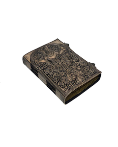สมุดบันทึกหนัง Luna Moth Leather Grimoire ทำมือสไตล์วินเทจ ปกนูนลาย พร้อมหน้ากระดาษเปล่าสำหรับเขียน วาดภาพ ร่างแบบ และจดบันทึก - Product Image 1