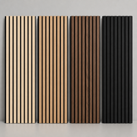 Panneaux acoustiques de qualité supérieure, panneaux insonorisants pour murs avec placage bois sur 3 côtés, panneaux muraux décoratifs en bois, panneaux muraux en lattes de bois