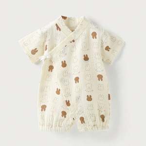 100% Cotton Knitted <b>Onesie</b> New <b>Short</b>-sleeved Boy Girl Baby Romper Cotton Infants Bodysuits Clothes Clothings Set Random - Product Image 2