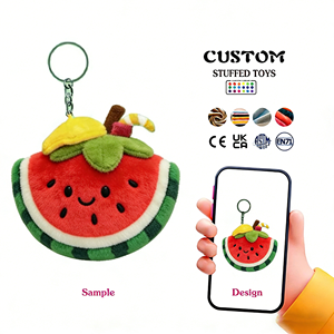 Llaveros de Peluche con Forma de Hamburguesa Hechos en Fábrica con Técnica de Bordado, Servicio OEM/ODM, Llavero de Peluche Personalizado - Product Image 3