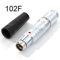 Connecteur circulaire auto-bloquant Push-Pull étanche IP66/68 compatible avec les fiches longues Fischer S série 102F à 2/3/4/5/7/9 broches