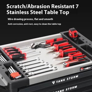 Carrito de Herramientas Multifuncional de Acero Inoxidable de Alta Resistencia, Gabinetes de Almacenamiento de Plástico Personalizados para Reparación de Automóviles y Cuidado del Vehículo - Product Image 1