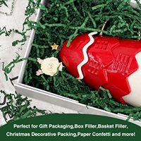 Remplissage en carton ondulé découpé vert biodégradable recyclable enduit de résine simple face pour emballage cadeau et artisanat