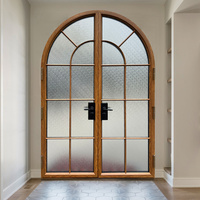 Porte en verre à isolation thermique en acier de norme européenne personnalisée pour villas modernes, ouverture à gauche, forgée