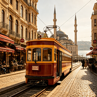 Tramvay Turístico Urbano Retro para Pasajeros, Tramvay Vintage de Medida Personalizada para Zonas Turísticas Históricas, Tranvía Eléctrico