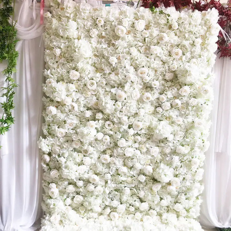 Ugeifeng — tissu à fleurs artificielles, 8x8 pieds, pour un mur floral, rideau enroulé