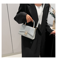 Bolsos cruzados de piel auténtica a rayas estilo coreano para mujer, con solapa, cierre, correa única, antirrobo, para verano/invierno.