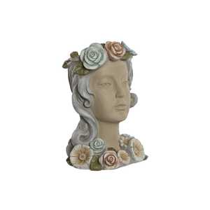 Vaso di Fiori in Magnesia Crema Piccolo 32x30x48cm - Product Image 4