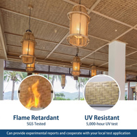Panneaux de plafond en bambou synthétique ignifuge HLL, fabriqués en résine synthétique pour la décoration intérieure traditionnelle des hôtels