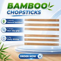 Baguettes jetables écologiques en bambou avec emballage en papier pour fêtes
