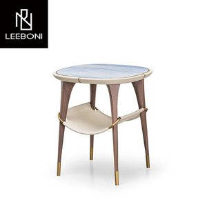 Mesa de centro de mármol superior de diseño moderno italiano de alta calidad Mesa de centro de patas de madera <span class=keywords><strong>minimalista</strong></span> de lujo - Product Image 2