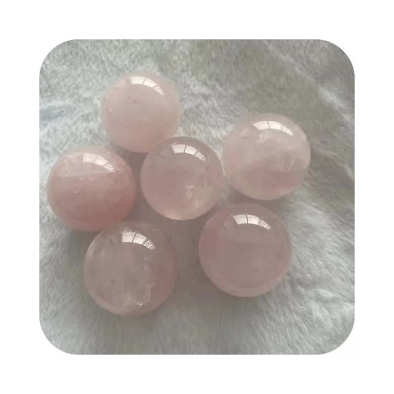 Tinh thể bán buôn số lượng lớn chữa bệnh tự nhiên đá quý Rose Quartz bóng pha lê hồng cầu cho món quà pha lê thủ công