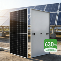 Type P de qualité A 630W 625W 620W 615W 610W Cadre en alliage d'aluminium anodisé argenté 182 Module facial mono demi-cellule demi-pont solaire