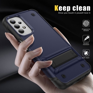 Hybrid 2 Dalam 1 PC + TPU Armor Shockproof Defender Casing Penutup Belakang dengan Kickstand untuk Samsung A32 5G Z Flip 3/4 Lipat 4 A13 A23 S23 - Product Image 5