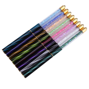 Set de 10 Pinceles para Decoración de Uñas con Diamantes, Diseño de Ojo de Gato, Punta Plana para Dibujar Líneas, Pinceles para Fototerapia - Product Image 4