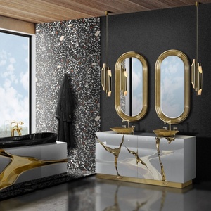 Lavabo di Lusso per Bagno d'Hotel, Lavabo d'Arte in Acciaio Inossidabile dal Design Creativo di Fascia Alta per Ville e Residenze - Product Image 2