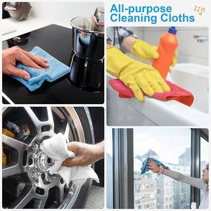 Chiffon <span class=keywords><strong>de</strong></span> nettoyage en microfibre Serviettes <span class=keywords><strong>de</strong></span> magasin Débarbouillettes <span class=keywords><strong>de</strong></span> qualité commerciale Chiffons <span class=keywords><strong>de</strong></span> travail non pelucheux Serviettes en vrac pour voitures Mécanicien Restaurant - Product Image 4