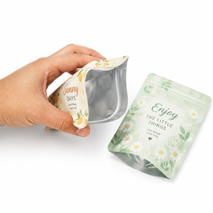 Custom Glossy Plastic Bag Food <b>Pouch</b> Packaging Bag With Zipper Resealable Smell Proof Stand Up Holographic Mylar Bag Wholesale - Product Image 2