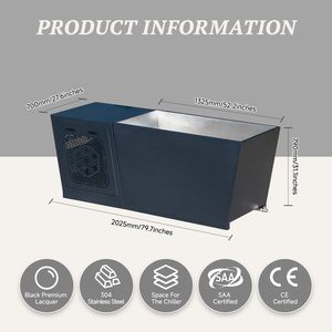 Bañera de Hidromasaje para Exteriores Coasts, para 1 Persona, de Acero Inoxidable, con Enfriador, para Terapia de Inmersión en Frío - Product Image 3