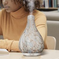 Diffuseur d'arômes en marbre de verre d'art bleu de luxe de 100ml bonne qualité bureau à domicile et humidificateur d'huile essentielle d'hôtel déco