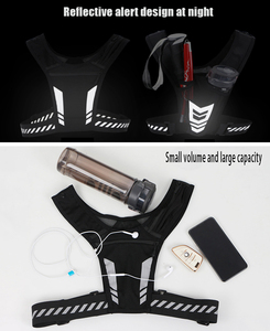 Sac à dos de cyclisme et course à pied réfléchissant et tendance, respirant, imperméable, en polyester, avec porte-téléphone, pour toutes les saisons - Product Image 4