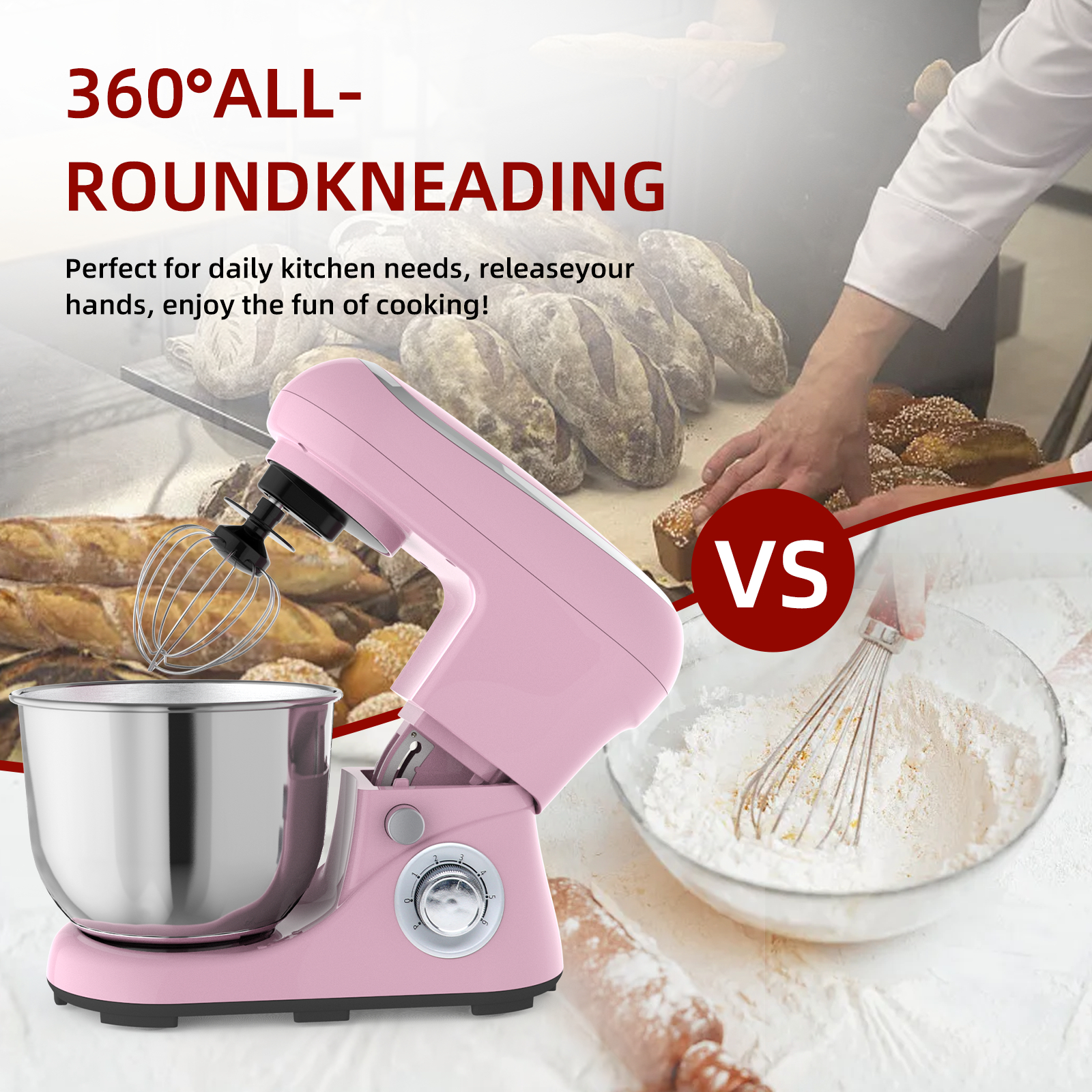 Cheftronic SM-961 1300W 5L Stand Mixer - Versatile & Durable