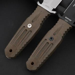 Couteau à lame fixe multifonctionnel de haute qualité personnalisable Bok Apguett, acier inoxydable, poignées G10, support OEM, modèle DE037 - Product Image 3