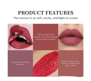 Coffret de 3 rouges à lèvres liquides mats longue tenue et waterproof, style coréen, pour un maquillage quotidien des lèvres, kit cosmétique, coffret cadeau. - Product Image 5