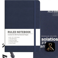 Kostenloser Aufkleber A5 Anpassbares Druck-Notizbuch Neues personal isiertes PU-Hardcover-Leder gebundenes Journal Gefütterte Seiten Notizbuch-Logo