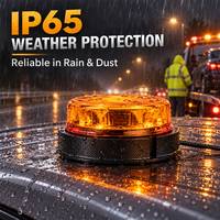 Magnetische LED-Warnleuchte, 16W, IP65, 12-24V, rotierendes Blitzlicht mit Zigarettenanzünderanschluss für LKW und SUV