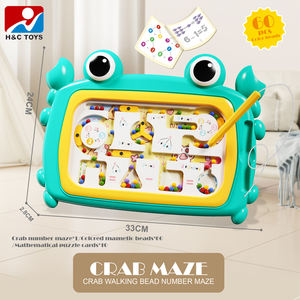 漫画カニ磁気ペン60ビーズDIYプラスチック迷路絵画ボード5-7歳の子供のための創造的な教育描画おもちゃ - Product Image 2