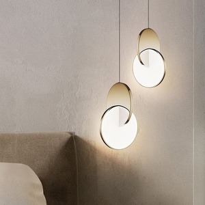<span class=keywords><strong>Lampes</strong></span> suspendues LED à double anneau colorées <span class=keywords><strong>de</strong></span> style minimaliste nordique pour cuisine, <span class=keywords><strong>magasin</strong></span>, salle à manger, café, bar, luminaire suspendu pour la maison - Product Image 6