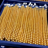 Perles d'eau douce naturelles Edison dorées 11-13mm, haute brillance, perles semi-finies en vrac pour mariage DIY