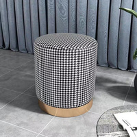 Pouf de rangement rond moderne en velours vert, tabouret gain de place, chaise de maquillage pour chambre à coucher