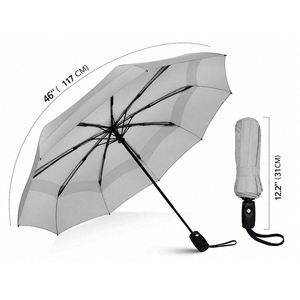 Paraguas Automático de 3 Pliegues, Resistente al Viento, Compacto, con Logotipo Personalizado, Regalo Promocional para Mujeres y Hombres, para Exteriores - Product Image 4