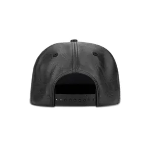 TCAP Custom 5Panel Leather Hat 3D Puff Embroidery Snapback Hat