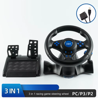 Volante de Simulación de Carreras con Puerto USB y Pedales de Vibración para P2/P3/PC e Interfaz Dual P2, Accesorios para Juegos