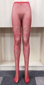 Mode printemps été collants résille mignon coeur vert minceur jambes femmes collants Leggings <span class=keywords><strong>blanc</strong></span> collants maille bas - Product Image 4