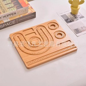 Solid Wood Jewelry Tray 43x28.5x1cm Bamboo Beading Board For <b>Necklace</b> Bracelet DIY Design Craft Organizing Storage - Product Image 3